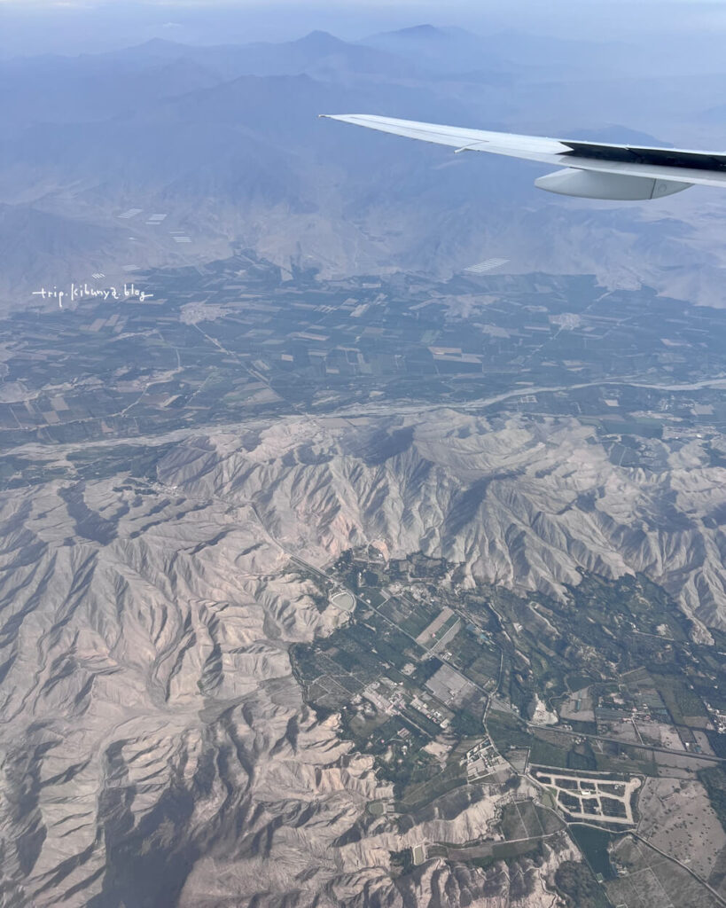 飛行機から見えたアンデス山脈